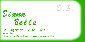 diana belle business card
