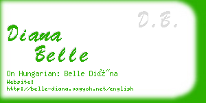 diana belle business card